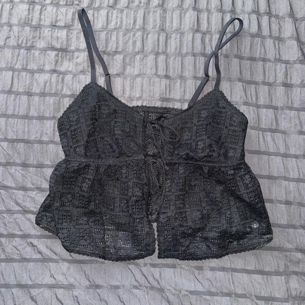 Aerie Lace Tie Front Tank